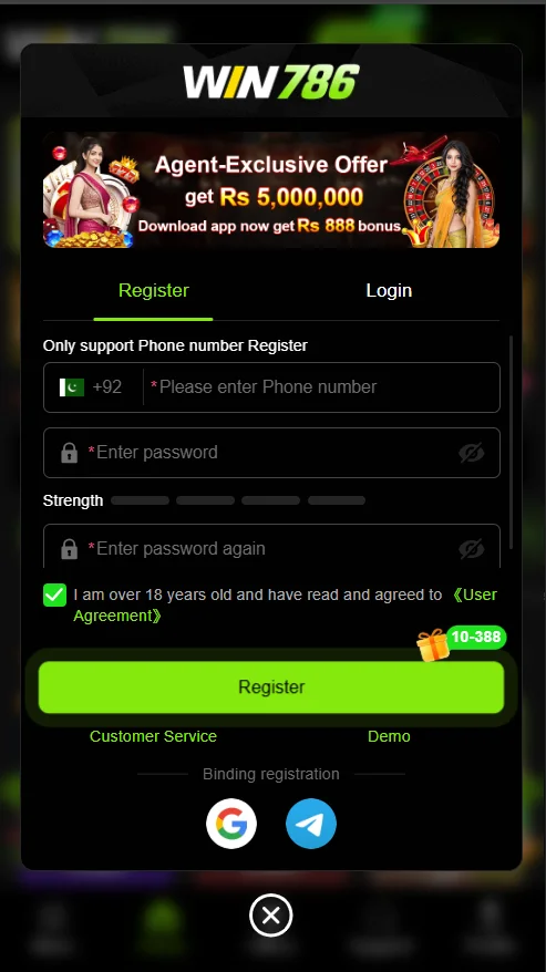 WIN 786 Register